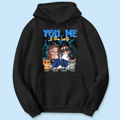 Y2K Couple And Cats Bootleg Personalized Shirt
