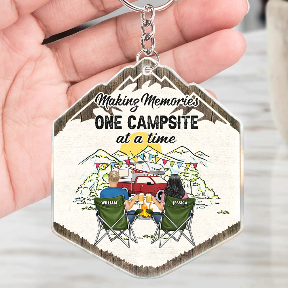 Making Memories One Campsite - Personalized Acrylic Keychain