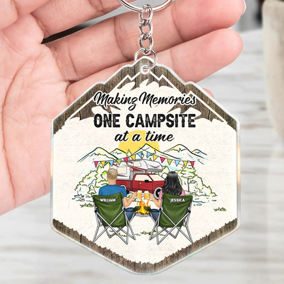 Making Memories One Campsite - Personalized Acrylic Keychain