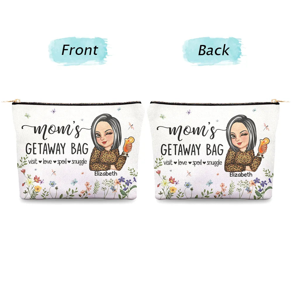 Mom's Grandma's Travel Bag - Personalized Cosmetic Bag