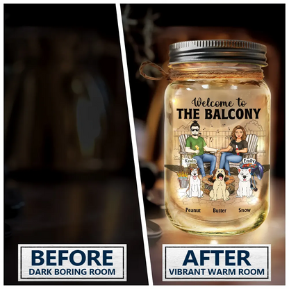 Hope You Brought Alcohol & Dog Treats - Personalized Mason Jar Light