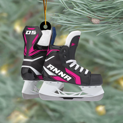 Ice Hockey Skates Acrylic Christmas Ornament Gift For Hoockey Lovers H2511 Nh00