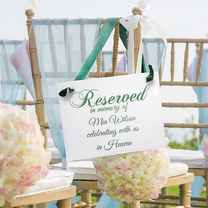 Personalised Multicolor Memorial Seat Sign with Name Memorial Wedding Gift for Family Friend