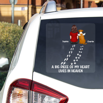 You Left Paw Prints On My Heart Dog Cat Pet Memorial Personalized Decal