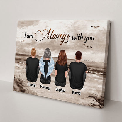 Always With You Sky Family Members, Memorial Personalized Canvas, Sympathy Gift