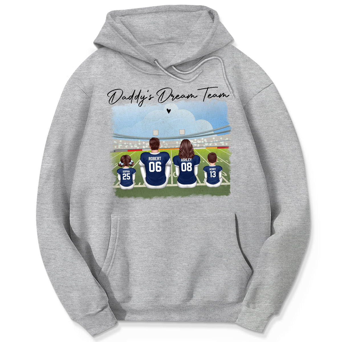 American Football Dad Team Family Personalized Shirt