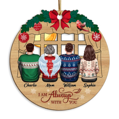 Christmas Window I Am Always With You Personalized Wooden Ornament