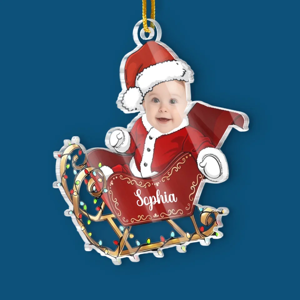 Custom Photo My Little Santa Is The Reason This Christmas Feels Extra Special - Family Personalized Custom Ornament - Acrylic Custom Shaped - Christmas Gift For Baby Kids, Newborn Baby