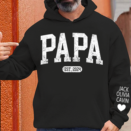 Custom Grandpa Papa Dad And Kids 2024