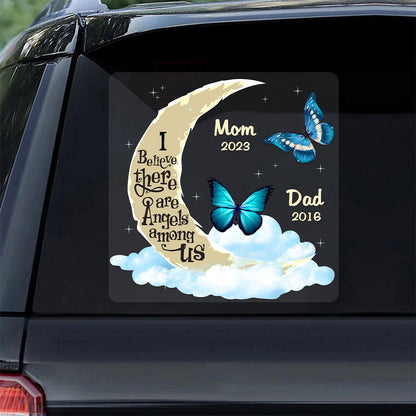 Moon And Butterflies Memorial Personalized Decal