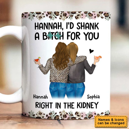 Personalized Gift For Friend Sip Coffee, Share Laughs, Support Each Other Mug