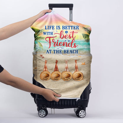 Beach Best Friends Are The Sisters Choose For Ourselves - Gift For BFF - Personalized Custom Luggage Cover