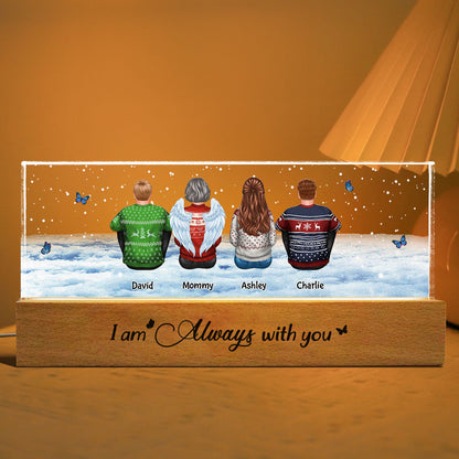 Always With You Memorial Butterfly Sky Personalized LED Night Light, Sympathy Gift For Loved Ones