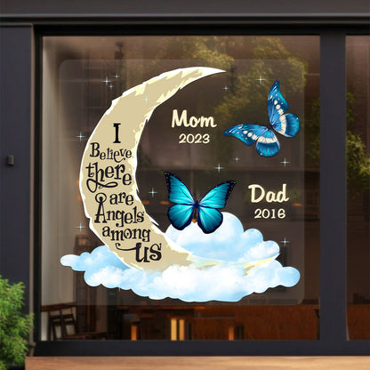 Moon And Butterflies Memorial Personalized Decal