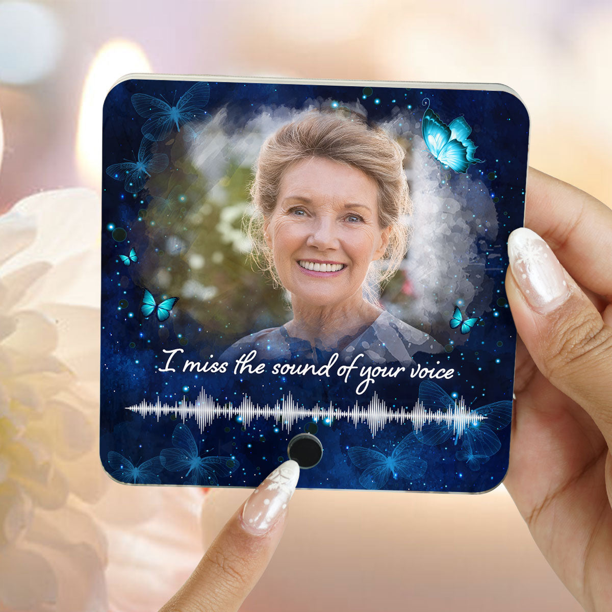 I Miss The Sound Of Your Voice Voicemail Recording Memo Memorial Keepsake Personalized Music Fridge Magnet