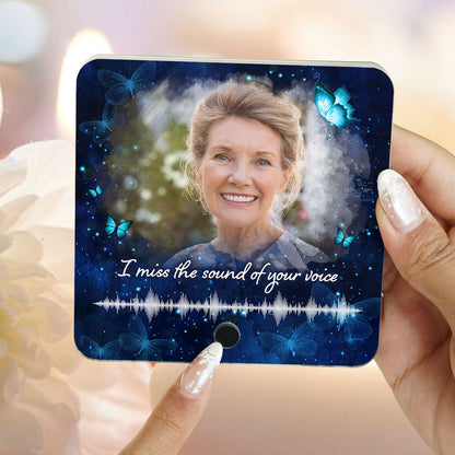 I Miss The Sound Of Your Voice Voicemail Recording Memo Memorial Keepsake Personalized Music Fridge Magnet