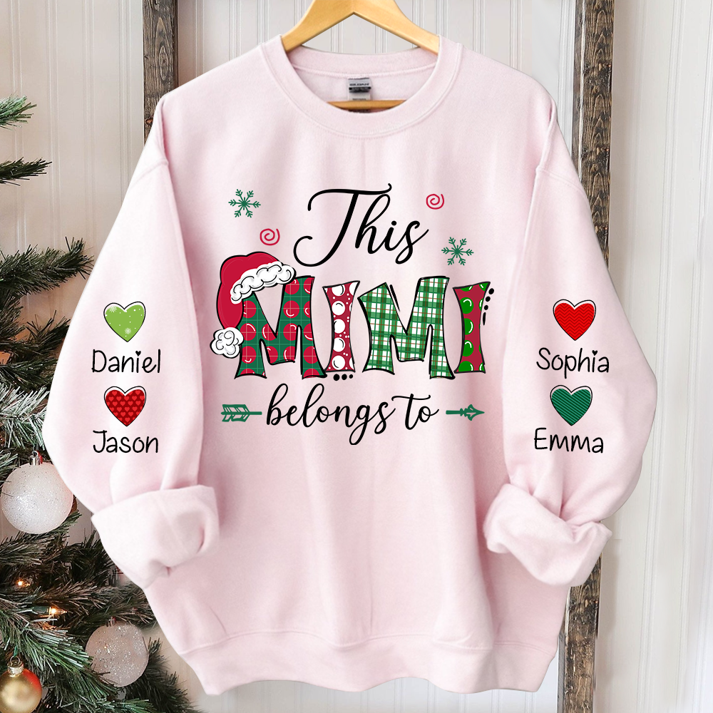 This Mimi Belongs To Sweatshirt, Mimi And Kids Christmas, Grandma Gift TH Sweatshirt