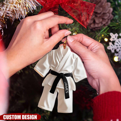 Personalized Black Belt Christmas Ornament -  Taekwondo,Karate Gift