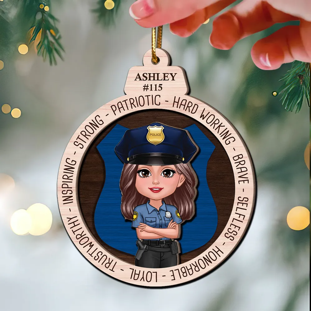 Proud Occupation Appreciation Gift For Police Firefighter Nurse Personalized Wooden Ornament