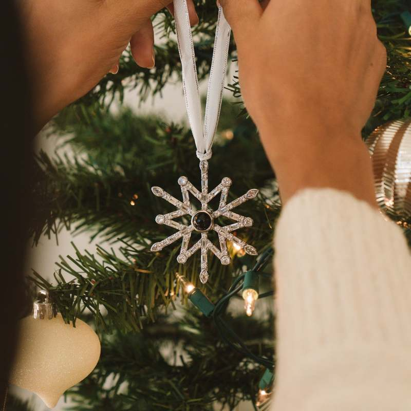 Personalized Pink Snowflake Photo Ornament Christmas Gifts