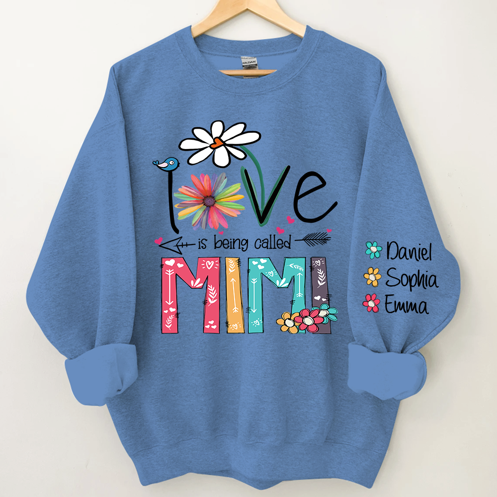 Personalized Mimi Sweatshirt, Love Is Being Called Mimi And Kids, Grandma Gift TH Sweatshirt