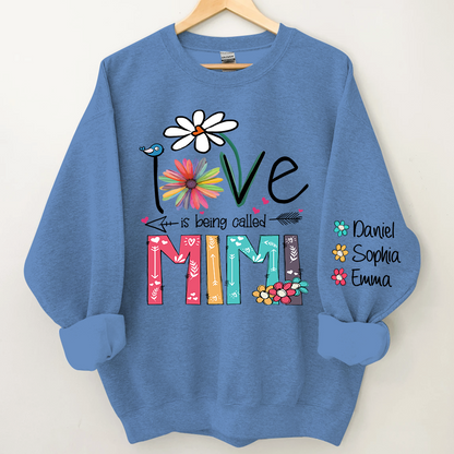 Personalized Mimi Sweatshirt, Love Is Being Called Mimi And Kids, Grandma Gift TH Sweatshirt