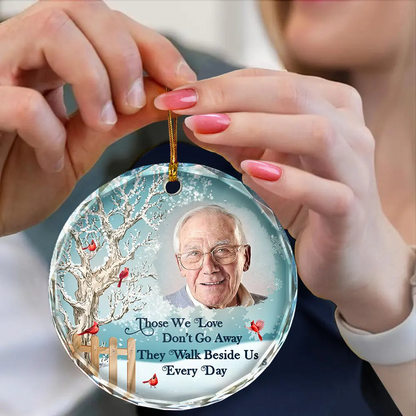 Custom Photo Christmas Will Never Be The Same Without You - Personalized Circle Ornament