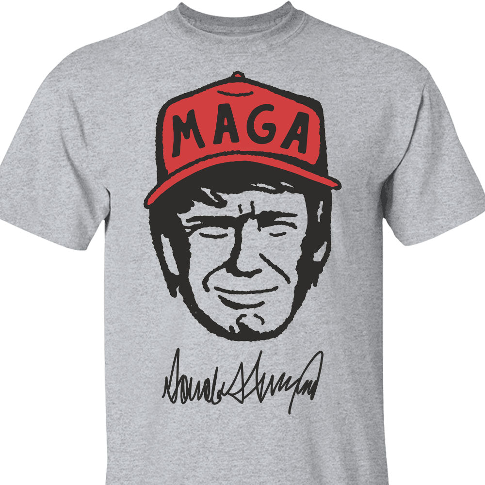 Trump MAGA Hat Cartoon Shirt, Trump MAGA Sweatshirt, Republican Sweater T1588 - GOP