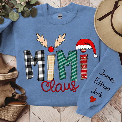 Family Best Gifts For Christmas, Mimi Claus Sweatshirt, 2024 Christmas Nana Sweatshirt, Custom Grandma Claus Christmas