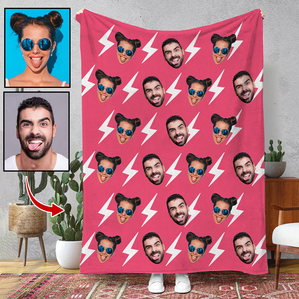 Upload Your Photo Blanket For Family - Custom Photo Couple Blanket