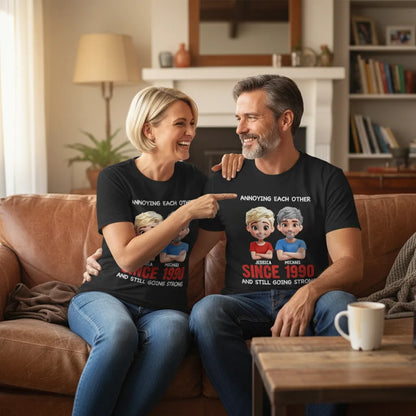 Custom Unisex T-shirt, Hoodie - Personalized Anniversary Wedding Gifts For Husband And Wife, Him And Her - Growing Old, Never Growing Apart