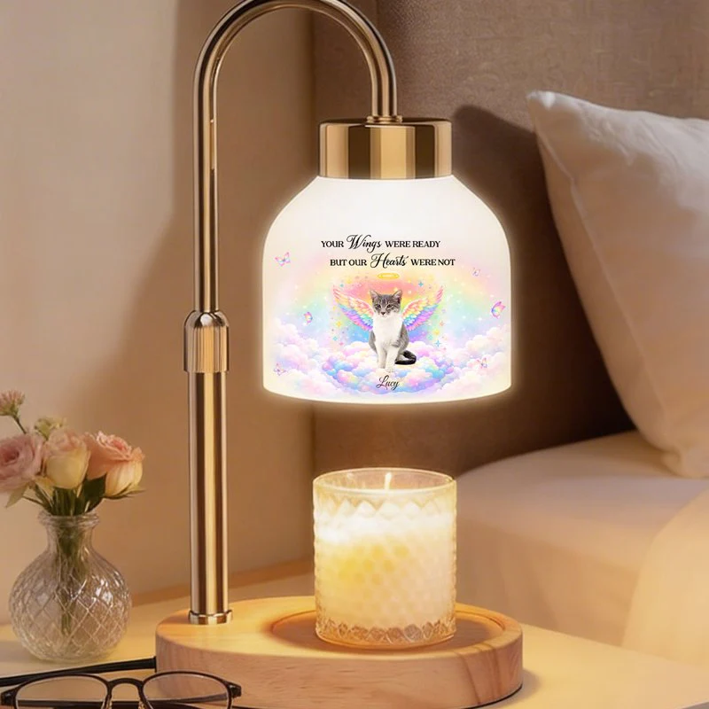 Your Light Will Always Shine in My Heart Pet Memorial - Personalized Candle Warmer Lamp - Heartfelt Remembrance Keepsake