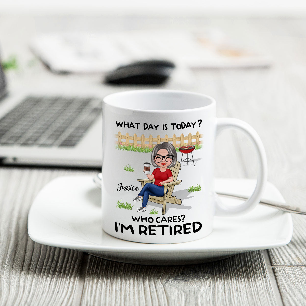 Retirement Gift What Day Is Today Calendar Personalized Mug