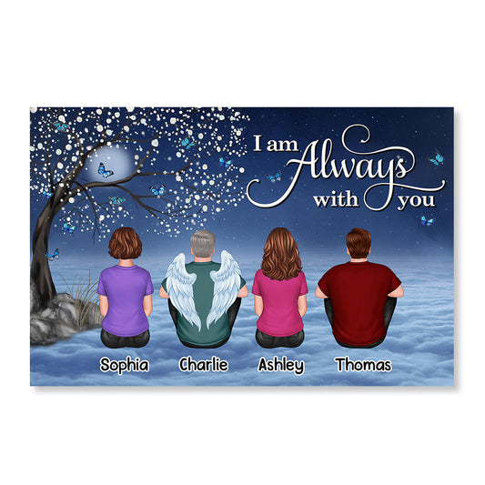 Blossom Tree Always With You Butterflies Whole Family Memorial Gift Remembrance Sympathy Keepsake Personalized Poster