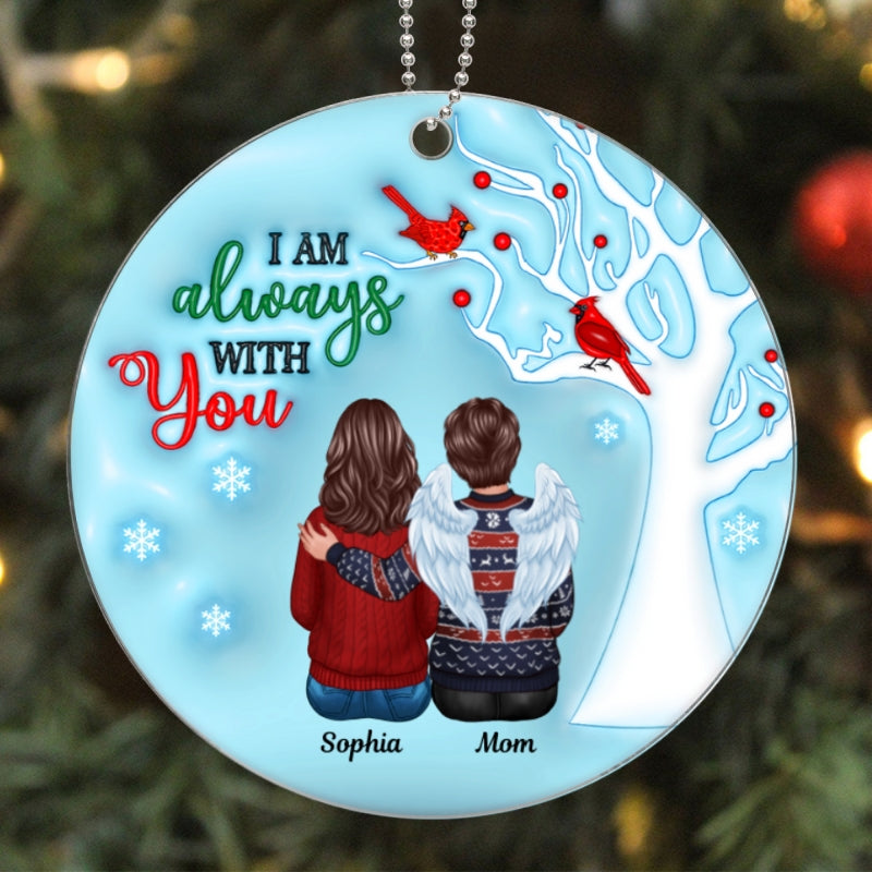 Always With You Berry Tree 3D Inflated Family Memorial Keepsake Personalized Acrylic Ornament