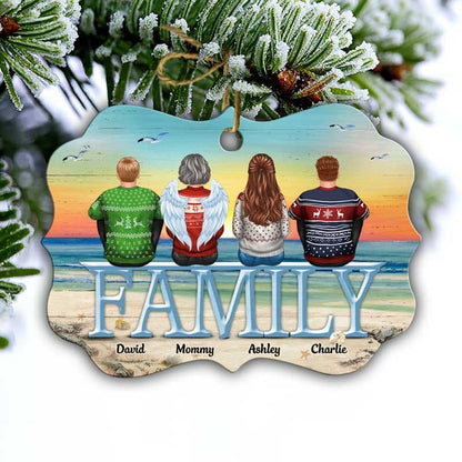 Memorial Beach Personalized Family Christmas Ornament