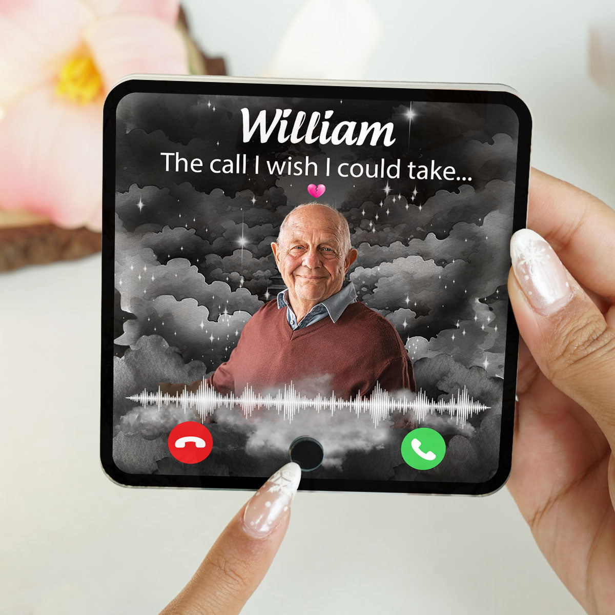 The Call I Wish I Could Take Memorial Voice Message Remembrance Keepsake Photo Inserted Personalized Music Fridge Magnet
