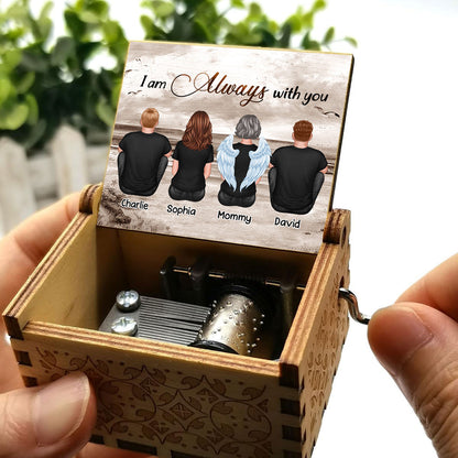 Always With You Sky Family Members, Memorial Personalized Music Box, Sympathy Gift