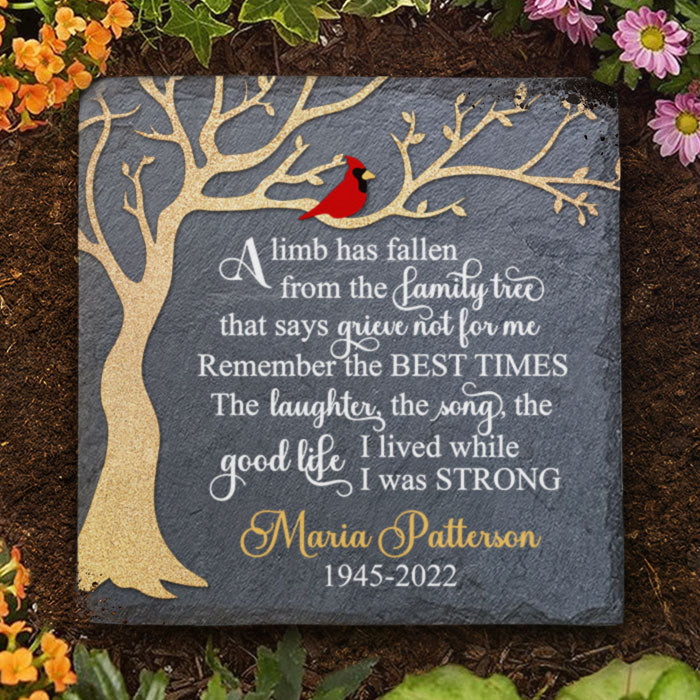 The Good Life I Lived While I Was Strong - Personalized Memorial Stone, Human Grave Marker - Memorial Gift, Sympathy Gift