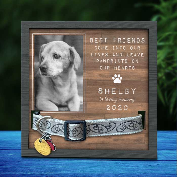 Custom Photo Dog Memorial Picture Frame - Memorial Personalized Custom Pet Loss Sign, Collar Frame - Sympathy Gift, Gift For Pet Owners, Pet Lovers