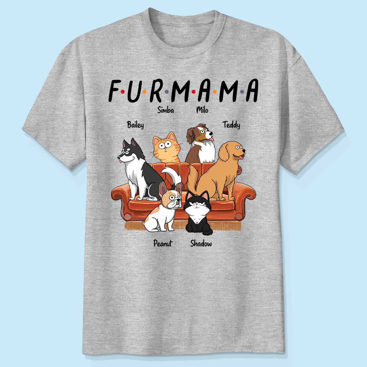 Dog Mom Cat Mom Fur Mama Personalized Shirt