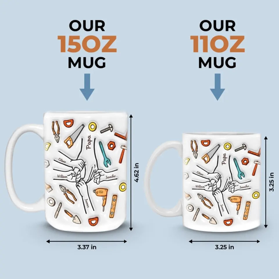 A Father Carries Pictures Where His Money Used To Be - Personalized Mug