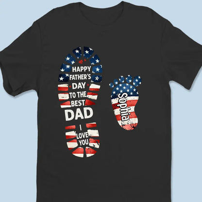 Happy Father's Day To The Best Papa - Family Personalized Custom Unisex T-shirt, Hoodie, Sweatshirt - 4th Of July, Father's Day, Gift For Dad, Grandpa