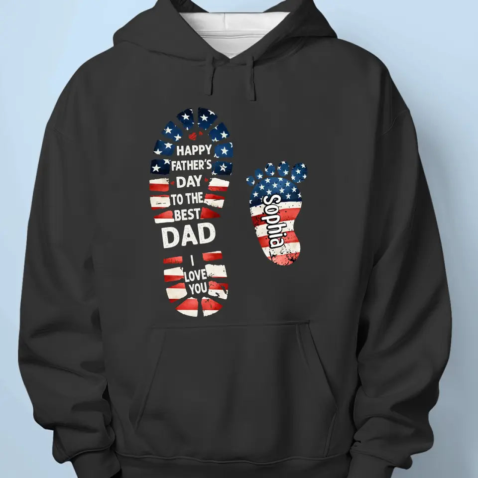 Happy Father's Day To The Best Papa - Family Personalized Custom Unisex T-shirt, Hoodie, Sweatshirt - 4th Of July, Father's Day, Gift For Dad, Grandpa