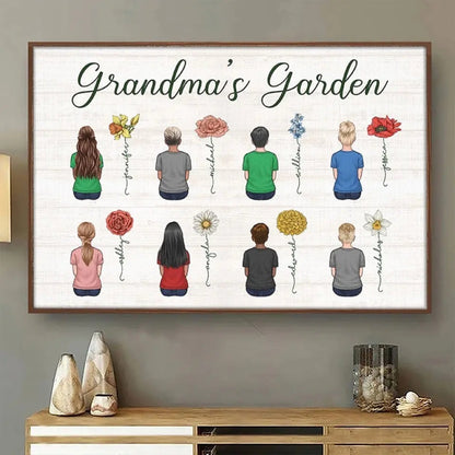 Blessed To Be Called Grandma - Family Personalized Custom Horizontal Poster - Gift For Grandma