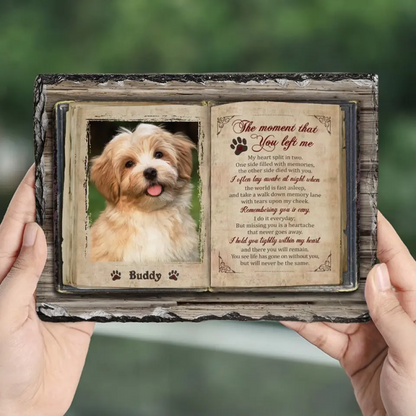 Custom Photo No Longer By My Side, But Forever In My Heart - Memorial Personalized Custom Rectangle Shaped Stone With Stand - Sympathy Gift For Pet Owners, Pet Lovers