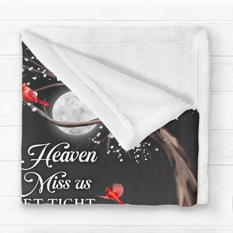 Hugs From Heaven Family Sitting Memorial Personalized Fleece Blanket