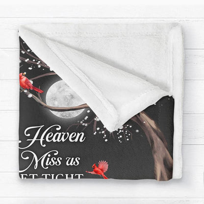 Hugs From Heaven Family Sitting Memorial Personalized Fleece Blanket