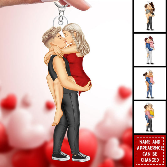 Couple Kissing - Gift For Couples - Personalized Keychain