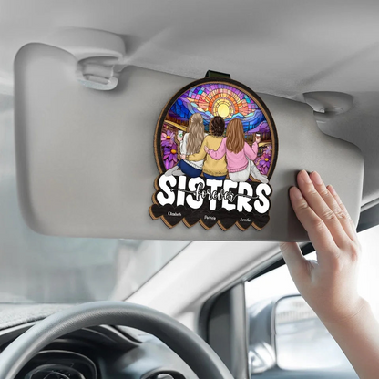 All The Jingle Ladies - Bestie Personalized Custom Car Visor Clip - Christmas Gift For Best Friends, BFF, Sisters